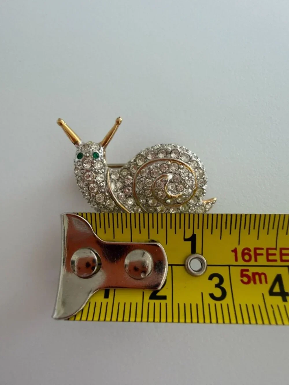 CAROLEE Gold Tone Rhinestone Snail Pin Brooch
